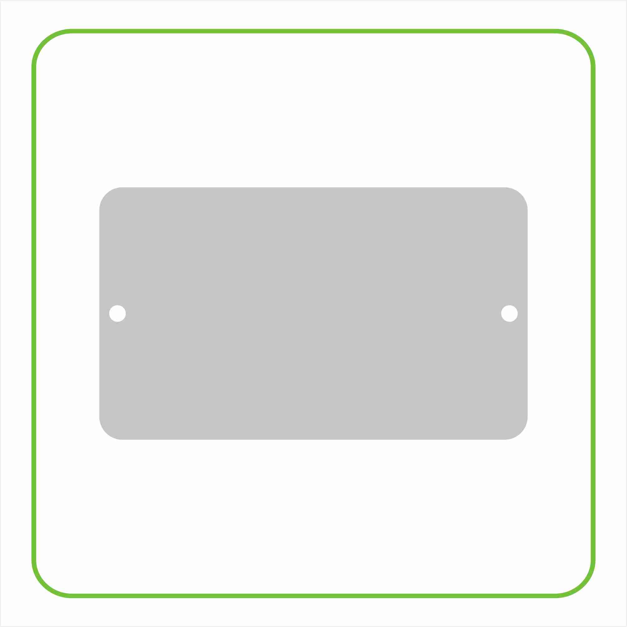 2 Mounting holes