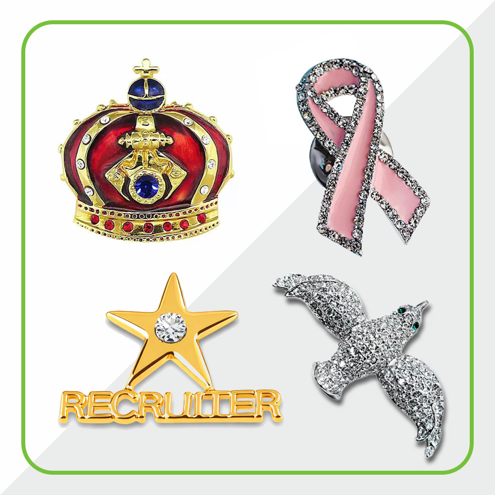 Diamante Lapel Pin — image 1